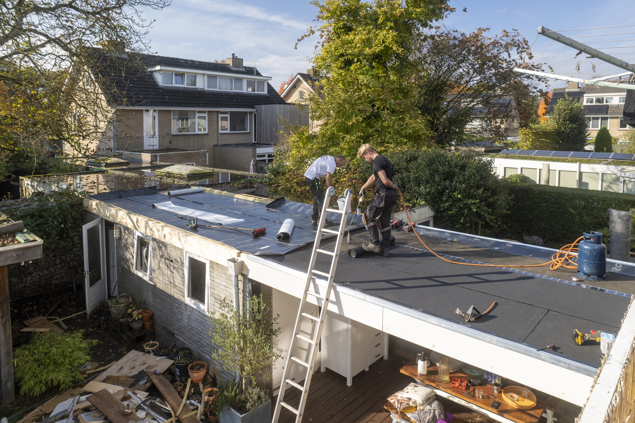 Plat dak ventilatie